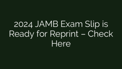 2024 JAMB Exam Slip is Ready for Reprint – Check Here