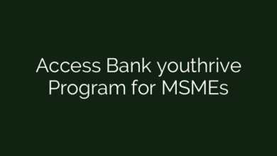 Access Bank youthrive Program for MSMEs