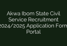 Akwa Ibom State Civil Service Recruitment 2024/2025 Application Form Portal