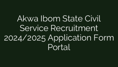 Akwa Ibom State Civil Service Recruitment 2024/2025 Application Form Portal