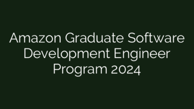 Amazon Graduate Software Development Engineer Program 2024