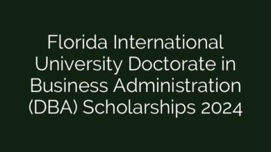 Florida International University Doctorate in Business Administration (DBA) Scholarships 2024