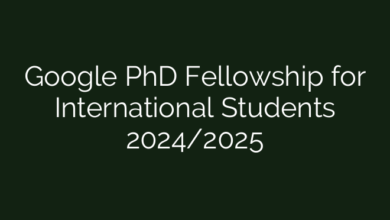 Google PhD Fellowship for International Students 2024/2025