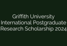Griffith University International Postgraduate Research Scholarship 2024