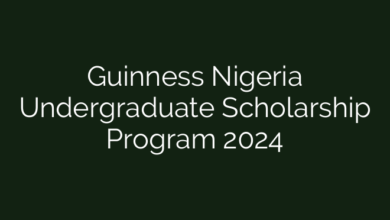 Guinness Nigeria Undergraduate Scholarship Program 2024