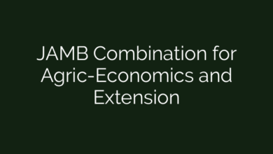 JAMB Combination for Agric-Economics and Extension