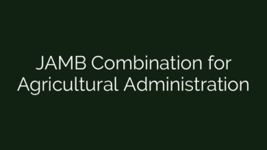 JAMB Combination for Agricultural Administration