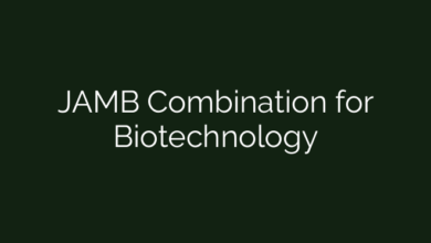 JAMB Combination for Biotechnology