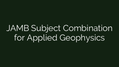 JAMB Subject Combination for Applied Geophysics