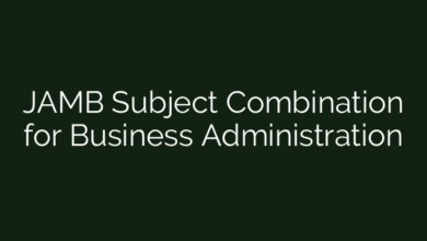 JAMB Subject Combination for Business Administration