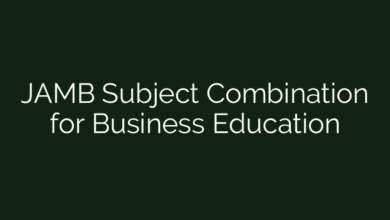 JAMB Subject Combination for Business Education