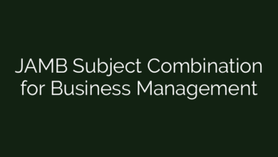 JAMB Subject Combination for Business Management