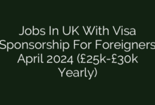 Jobs In UK With Visa Sponsorship For Foreigners April 2024 (£25k-£30k Yearly)