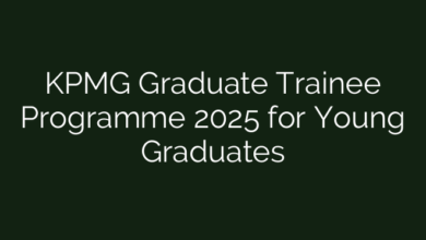 KPMG Graduate Trainee Programme 2025 for Young Graduates