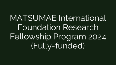 MATSUMAE International Foundation Research Fellowship Program 2024 (Fully-funded)