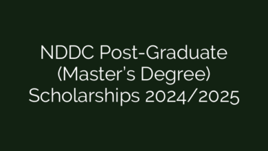 NDDC Post-Graduate (Master’s Degree) Scholarships 2024/2025
