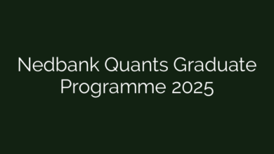 Nedbank Quants Graduate Programme 2025
