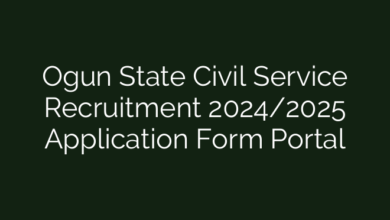 Ogun State Civil Service Recruitment 2024/2025 Application Form Portal