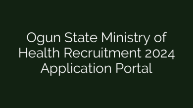 Ogun State Ministry of Health Recruitment 2024 Application Portal