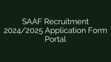 SAAF Recruitment 2024/2025 Application Form Portal