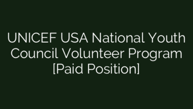 UNICEF USA National Youth Council Volunteer Program [Paid Position]