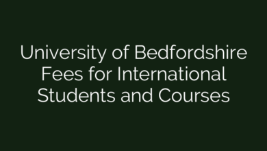 University of Bedfordshire Fees for International Students and Courses