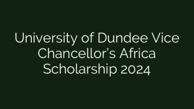 University of Dundee Vice Chancellor’s Africa Scholarship 2024