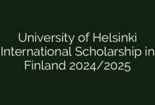 University of Helsinki International Scholarship in Finland 2024/2025