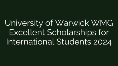 University of Warwick WMG Excellent Scholarships for International Students 2024