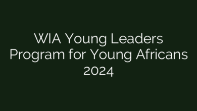 WIA Young Leaders Program for Young Africans 2024
