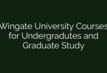 Wingate University Courses for Undergradutes and Graduate Study