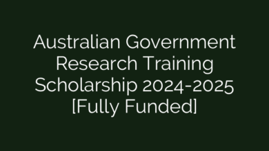 Australian Government Research Training Scholarship 2024-2025 [Fully Funded]