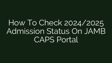How To Check 2024/2025 Admission Status On JAMB CAPS Portal