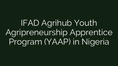 IFAD Agrihub Youth Agripreneurship Apprentice Program (YAAP) in Nigeria