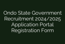 Ondo State Government Recruitment 2024/2025 Application Portal Registration Form