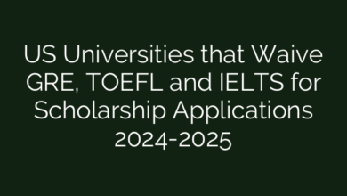 US Universities that Waive GRE, TOEFL and IELTS for Scholarship Applications 2024-2025