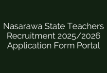 Nasarawa State Teachers Recruitment 2025/2026 Application Form Portal