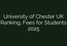 University of Chester UK Ranking, Fees for Students 2025