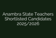 Anambra State Teachers Shortlisted Candidates 2025/2026