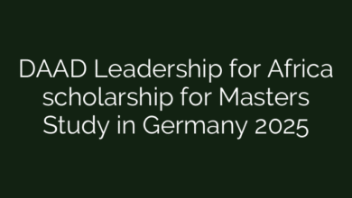 DAAD Leadership for Africa scholarship for Masters Study in Germany 2025