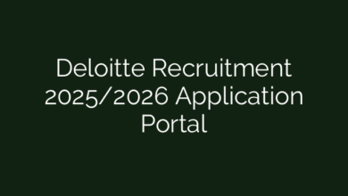 Deloitte Recruitment 2025/2026 Application Portal
