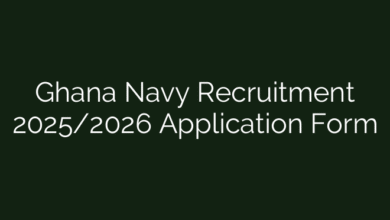 Ghana Navy Recruitment 2025/2026 Application Form