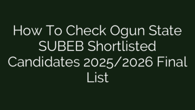 How To Check Ogun State SUBEB Shortlisted Candidates 2025/2026 Final List