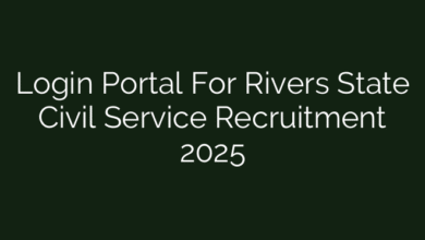 Login Portal For Rivers State Civil Service Recruitment 2025