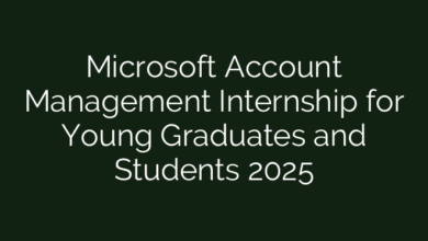 Microsoft Account Management Internship for Young Graduates and Students 2025