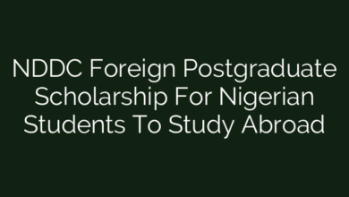 NDDC Foreign Postgraduate Scholarship For Nigerian Students To Study Abroad