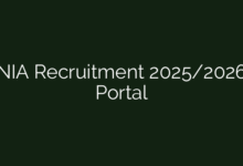 NIA Recruitment 2025/2026 Portal