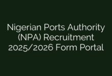 Nigerian Ports Authority (NPA) Recruitment 2025/2026 Form Portal