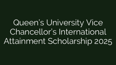 Queen’s University Vice Chancellor’s International Attainment Scholarship 2025