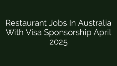 Restaurant Jobs In Australia With Visa Sponsorship April 2025